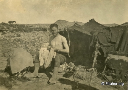 1937 - Faouzi Al-Qawuqji doing his laundry
